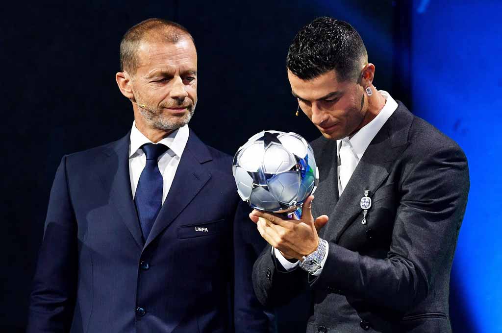 cristiano ronaldo honoured by uefa